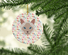 Load image into Gallery viewer, Thai lilac Cat Christmas Ceramic Ornament
