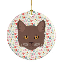 Load image into Gallery viewer, York Chocolate Cat Christmas Ceramic Ornament