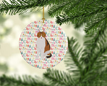 Load image into Gallery viewer, Aegean Cat Christmas Ceramic Ornament