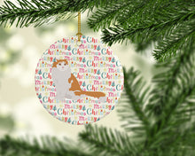 Load image into Gallery viewer, American Curl Cat Christmas Ceramic Ornament