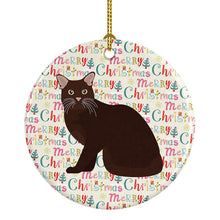 Load image into Gallery viewer, Burmese #2 Cat Christmas Ceramic Ornament