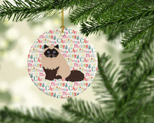 Load image into Gallery viewer, Colorpoint Persian Hymalayan Cat Christmas Ceramic Ornament