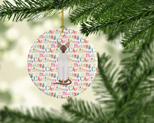 Load image into Gallery viewer, Colorpoint Shorthair Cat Christmas Ceramic Ornament