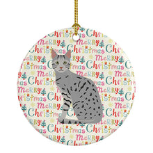 Load image into Gallery viewer, Egyptian Mau Cat Christmas Ceramic Ornament