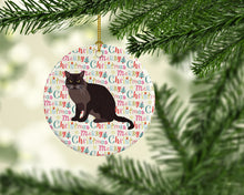 Load image into Gallery viewer, European Burmese Cat Christmas Ceramic Ornament