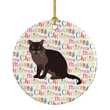 Load image into Gallery viewer, European Burmese Cat Christmas Ceramic Ornament