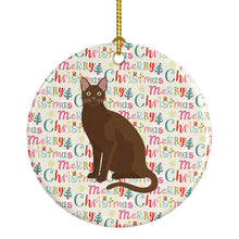 Load image into Gallery viewer, Havana Brown Cat Christmas Ceramic Ornament