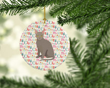 Load image into Gallery viewer, Malayan Cat Christmas Ceramic Ornament