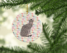 Load image into Gallery viewer, Ocicat Cat Christmas Ceramic Ornament