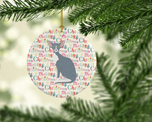 Load image into Gallery viewer, Peterbald Cat Christmas Ceramic Ornament
