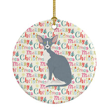 Load image into Gallery viewer, Peterbald Cat Christmas Ceramic Ornament