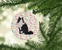 Load image into Gallery viewer, Ragamuffin Cat Christmas Ceramic Ornament