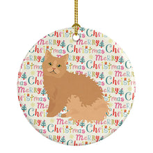 Load image into Gallery viewer, Selkirk Rex Cat Christmas Ceramic Ornament