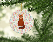 Load image into Gallery viewer, Somali Cat Christmas Ceramic Ornament
