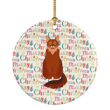 Load image into Gallery viewer, Somali Cat Christmas Ceramic Ornament