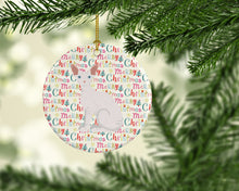 Load image into Gallery viewer, Sphynx Cat Christmas Ceramic Ornament