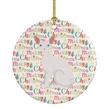 Load image into Gallery viewer, Sphynx Cat Christmas Ceramic Ornament