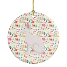 Load image into Gallery viewer, Sphynx #3 Cat Christmas Ceramic Ornament