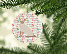 Load image into Gallery viewer, Tonkinese Cat Christmas Ceramic Ornament