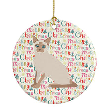 Load image into Gallery viewer, Tonkinese Cat Christmas Ceramic Ornament