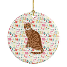Load image into Gallery viewer, Toyger Cat Christmas Ceramic Ornament