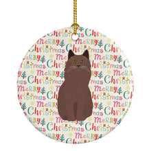Load image into Gallery viewer, York Chocolate Cat Christmas Ceramic Ornament