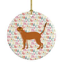 Load image into Gallery viewer, Red Abyssinian Cat Christmas Ceramic Ornament
