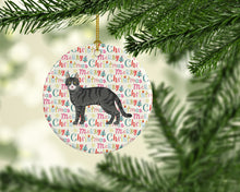 Load image into Gallery viewer, Tricolour Aegean Cat Christmas Ceramic Ornament