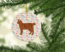 Load image into Gallery viewer, American Bobtail #2 Cat Christmas Ceramic Ornament