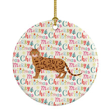 Load image into Gallery viewer, Bengal #2 Cat Christmas Ceramic Ornament