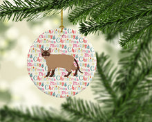 Load image into Gallery viewer, Burmese Cat Christmas Ceramic Ornament