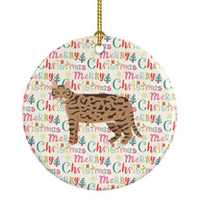 Load image into Gallery viewer, California Spangled #2 Cat Christmas Ceramic Ornament