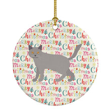 Load image into Gallery viewer, Chartreux #2 Cat Christmas Ceramic Ornament