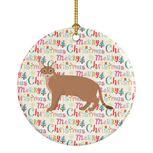 Load image into Gallery viewer, Chausie Cat Christmas Ceramic Ornament