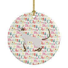 Load image into Gallery viewer, Colorpoint Shorthair Cat Christmas Ceramic Ornament
