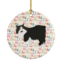 Load image into Gallery viewer, Cymric Cat Christmas Ceramic Ornament