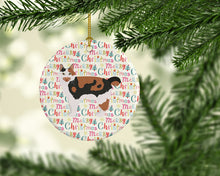 Load image into Gallery viewer, Cymric #2 Cat Christmas Ceramic Ornament