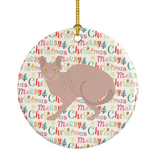 Load image into Gallery viewer, Don Sphynx #3 Cat Christmas Ceramic Ornament