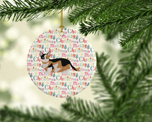 Load image into Gallery viewer, Munchkin Cat Christmas Ceramic Ornament