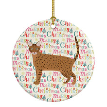 Load image into Gallery viewer, Ocicat Cat Christmas Ceramic Ornament