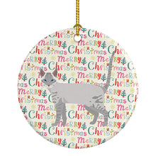 Load image into Gallery viewer, Ojos Azules Cat Christmas Ceramic Ornament