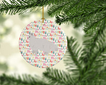 Load image into Gallery viewer, White Persian Traditional Cat Christmas Ceramic Ornament