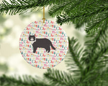 Load image into Gallery viewer, Poodle Cat #1 Cat Christmas Ceramic Ornament
