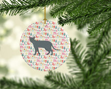 Load image into Gallery viewer, Raas Cat Christmas Ceramic Ornament