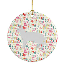 Load image into Gallery viewer, Russian White Black #2 Cat Christmas Ceramic Ornament