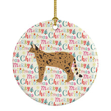 Load image into Gallery viewer, Savannah #2 Cat Christmas Ceramic Ornament