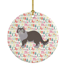Load image into Gallery viewer, Siberian Forest #1 Cat Christmas Ceramic Ornament