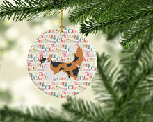Load image into Gallery viewer, Skookum Cat Christmas Ceramic Ornament