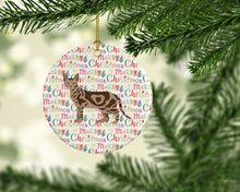 Load image into Gallery viewer, Sokoke Cat Christmas Ceramic Ornament