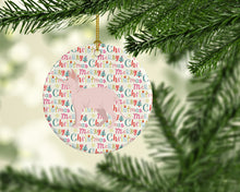 Load image into Gallery viewer, Sphynx Cat Christmas Ceramic Ornament